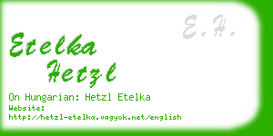 etelka hetzl business card